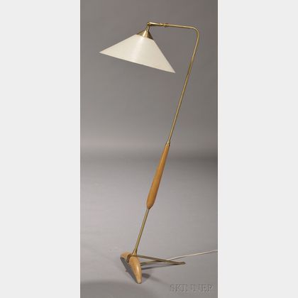 Mid-century Modern Brass Floor Lamp