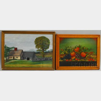 Two 19th/20th Century American School Oil on Canvas Works