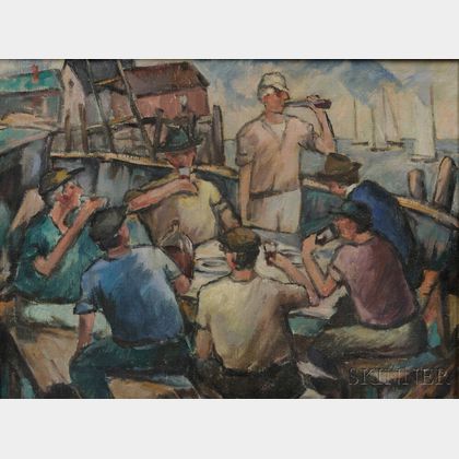 Bernard I. Green (American, 1887-1951) Dock Workers.