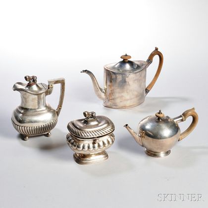 Four Pieces of Assorted Sterling Silver Teaware