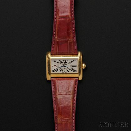 Lady's 18kt Gold "Tank Divan" Wristwatch, Cartier