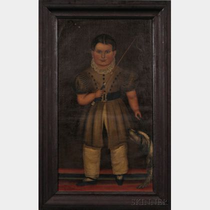 Joseph Goodhue Chandler (Massachusetts and New York, 1813-1884) Portrait of a Boy with His Dog and Riding Crop, with Portraits of Hi...