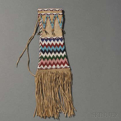 Contemporary Reproduction of an Apache Beaded Hide Pipebag
