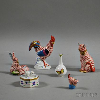 Six Pieces of Herend Porcelain