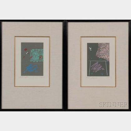 American School, 20th Century Two Abstract Prints