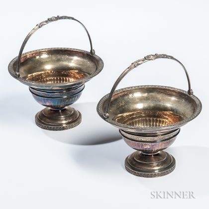 Two Tiffany & Co. Sterling Silver-gilt Baskets
