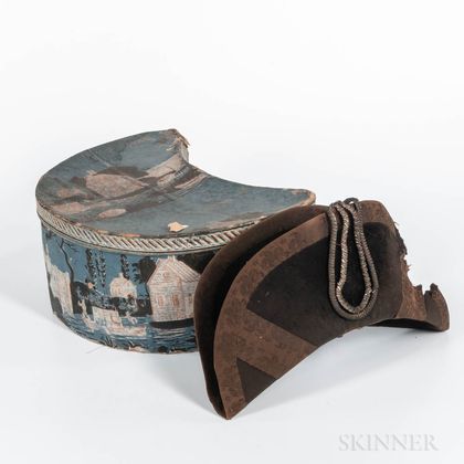 Chapeau de Bras of Captain John Woodmansee and Grand Canal Hat Box