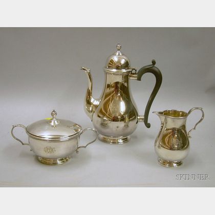 Three-piece Tiffany & Co. Silver Plated Demitasse Set
