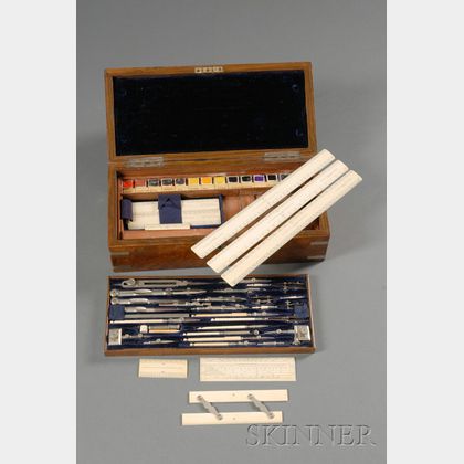 Architect Cased Set of Drafting Instruments