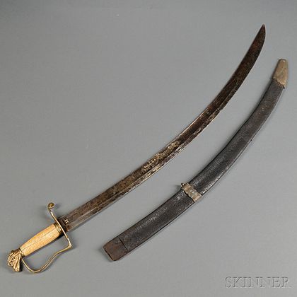 Eagle-pommel Sword with Partial Scabbard