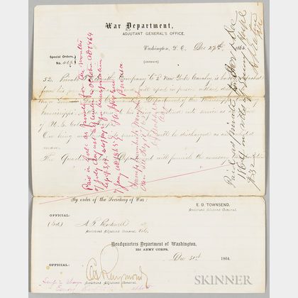 Discharge Document for an African American Soldier