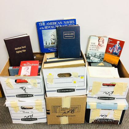 Six Boxes of American Revolution-related Books