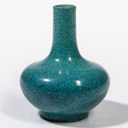 Small Robin's Egg Blue-glazed Bottle Vase