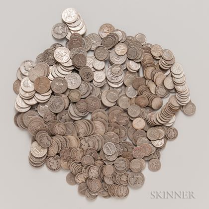 Group of Silver Quarters and Dimes