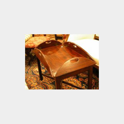 Chippendale-style Mahogany Butlers Tray Table. 