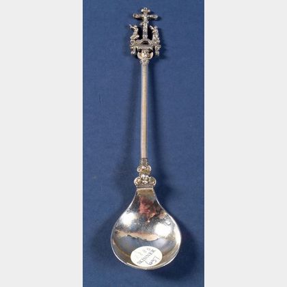 Continental Silver Crucifix-topped Apostle-style Spoon