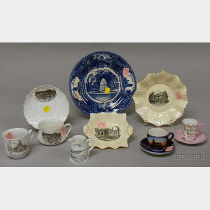 Eleven Pieces of Late Victorian and Early 20th Century Souvenir China