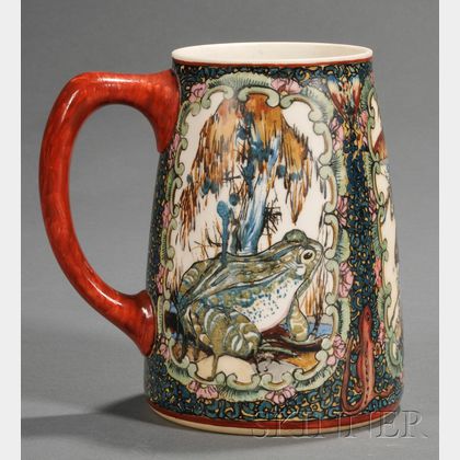 American Belleek Handpainted Porcelain Mug