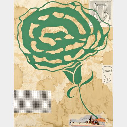 Donald Baechler (American, b. 1956) Untitled (Green Flower)