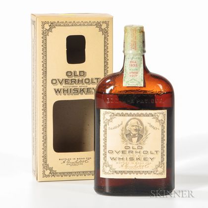 Old Overholt Pure Rye Whiskey 11 Years Old 1921, 1 pint bottle (oc) 