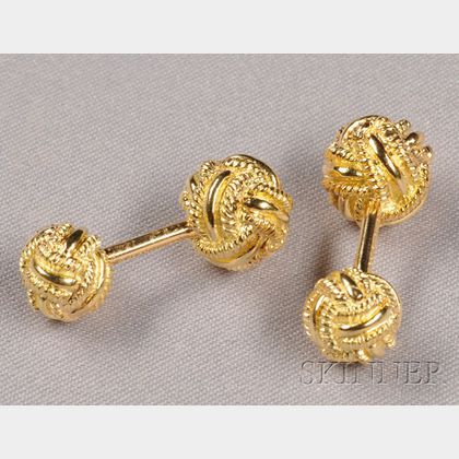 18kt Gold Cuff Links, Schlumberger, Tiffany & Co.