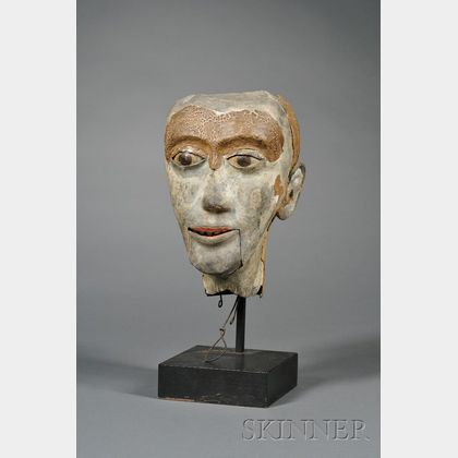 Molded Copper, Brass, and Zinc Ventriloquist's Dummy Head