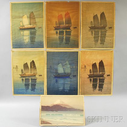 Seven Shin Hanga Woodblock Prints