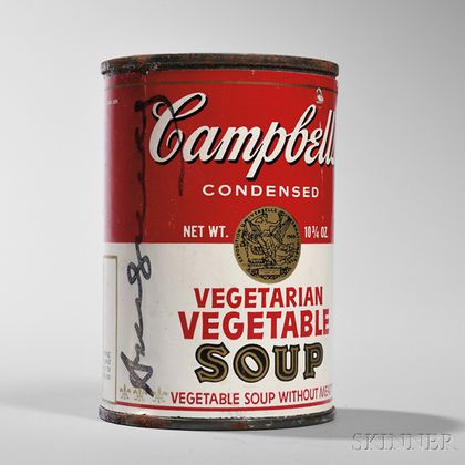 Andy Warhol (American, 1928-1987) Signed Campbell's Soup Can