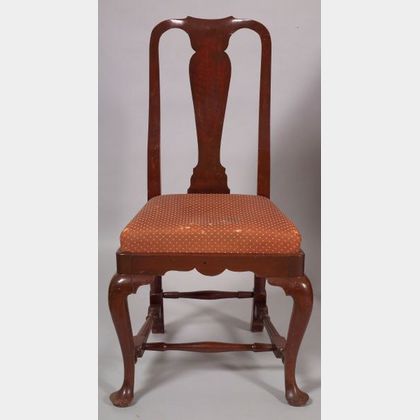 Queen Anne Red Stained Maple Side Chair