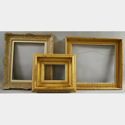 Three Carved Giltwood and Gesso Frames