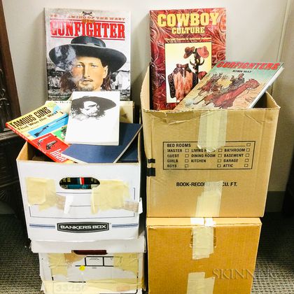 Four Boxes of Books Mostly Relating to the American West