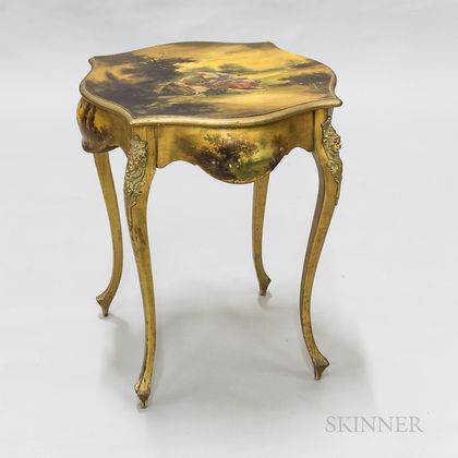 Louis XV-style Vernis Martin Painted and Gilt Table