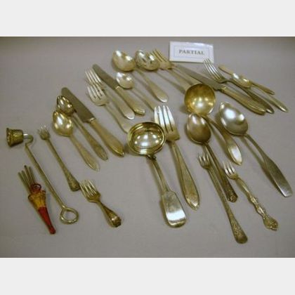 Thirty-two Piece Reed & Barton Sterling Silver Flatware Set, Ten Pieces of Sterling Silver and Sterling Mounted Flatware and a Large Gr