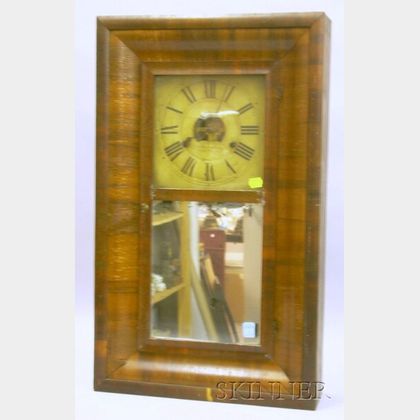Mahogany Veneered Ogee Shelf Clock