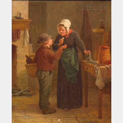 Charles F. Blauvelt (American, 1824-1900) The Delivery Boy