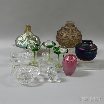 Eleven Pieces of Mostly Art Glass