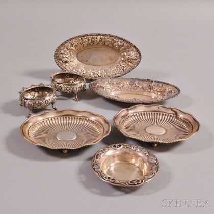 Seven American Sterling Silver Tableware Items
