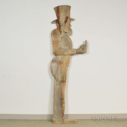 Carved Pine Uncle Sam Figure