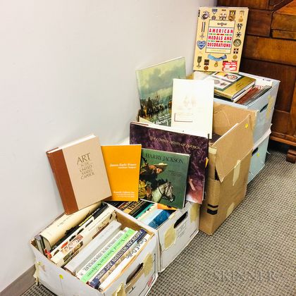 Five Boxes of Art, Antiques, and Collectibles Books
