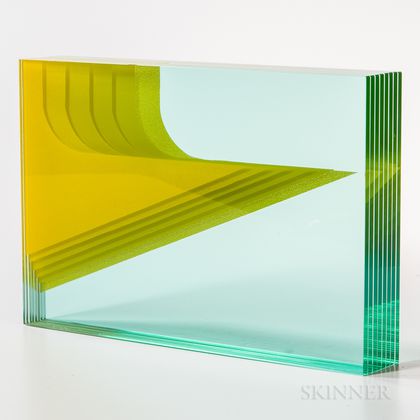 Vladimir Kopecky Arrow Art Glass Sculpture