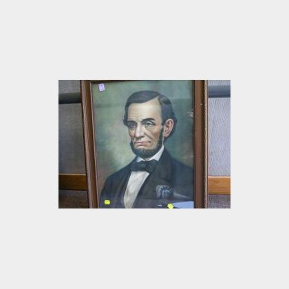 Framed Print Lincoln Family and Abraham Lincoln Portrait Print.