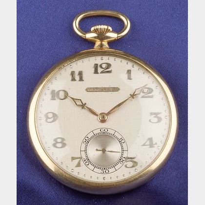 Art Deco 18kt Gold Open Face Pocket Watch, Tiffany & Co.