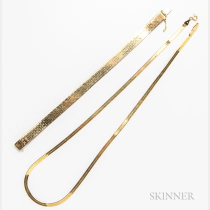 14kt Gold Bracelet and Necklace