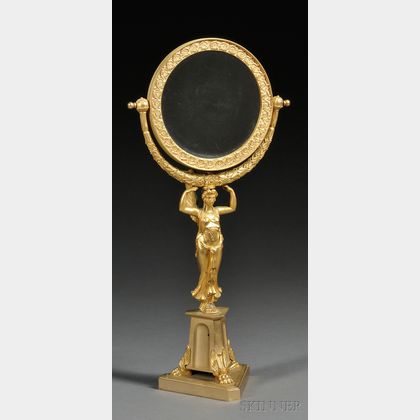 Empire-style Gilt Bronze Table Mirror