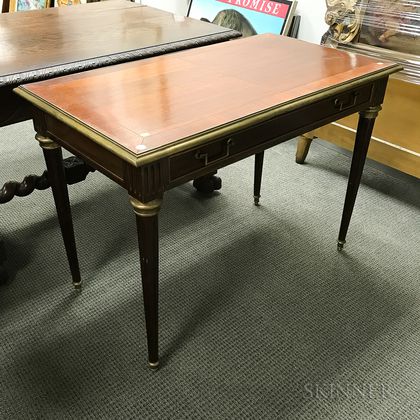 Louis XVI-style Brass-mounted Mahogany Worktable