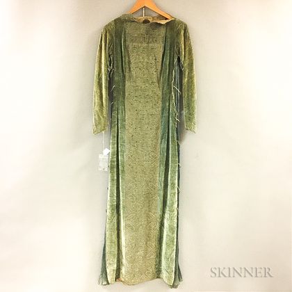 Mariano Fortuny Velvet and Silk Gown
