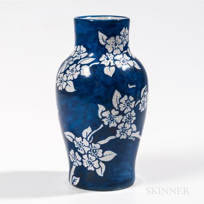 Dedham Pottery Apple Blossom Vase