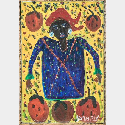 Gerard Fortune (Haitian, c. 1925-2019) Woman with Strawberries