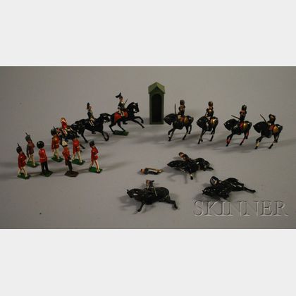 Group of Painted Queens Guards Lead and Metal Toys
