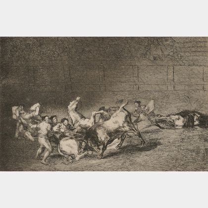 Francisco José De Goya y Lucientes (Spanish, 1746-1828) Dos Grupos de Picadores
